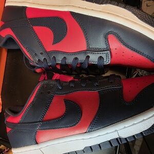 Men's Red and Blue Nike Dunk Low